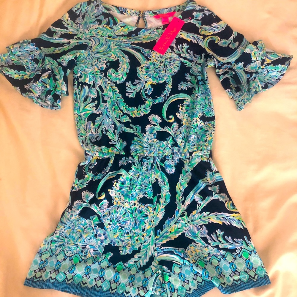 Lilly Pulitzer Lula Romper - Scooba Doo - Small